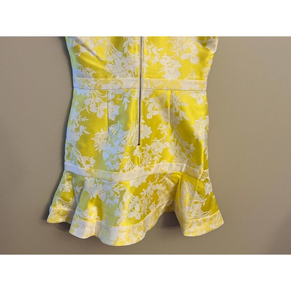 Alexis Solana Yellow Jacquard Mini Dress - Picture 7 of 11
